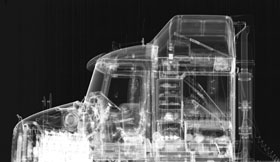 x-ray of truck cab