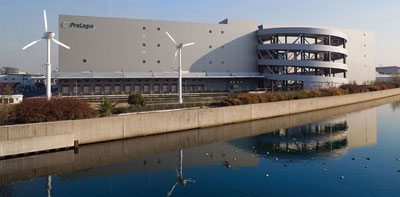 Wind turbines at ProLogis