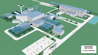 Rendering of Novozymes' new facility
