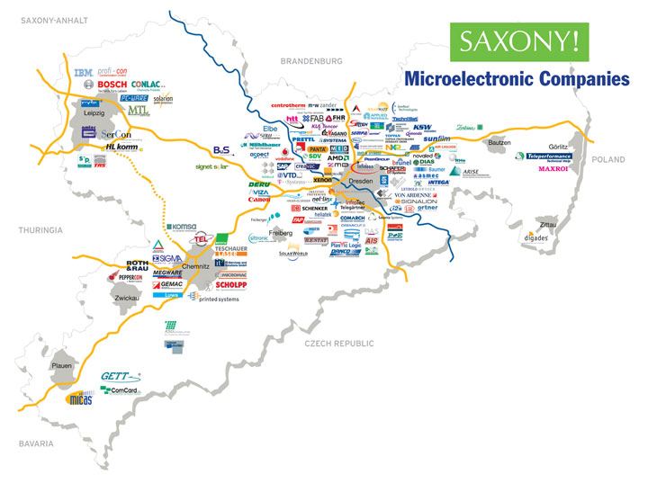 Saxony Logo Map