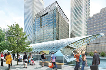 The Canary Wharf Station will be among the first projects along London's massive Crossrail.