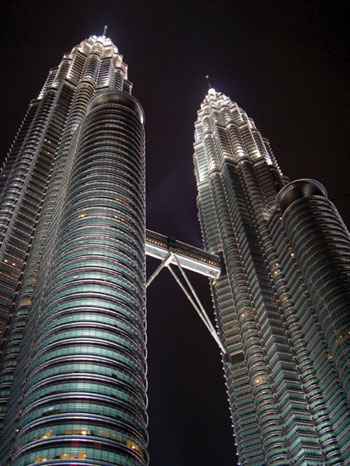 Malaysia buildings captured at night