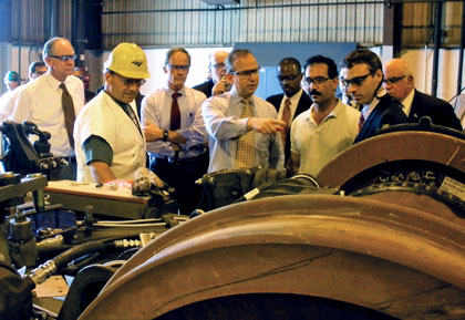 Gov. Jack Markell tours the Amtrak