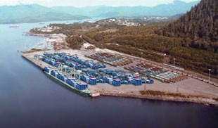 Mockup of the Port of Prince Rupert container port Mockup of the Port of Prince Rupert container port