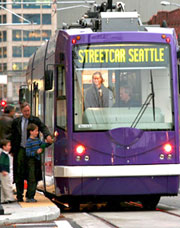 A Seattle streetcar A Seattle streetcar