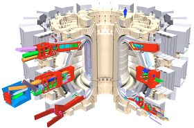 rendering: part of the ITER fusion reactor